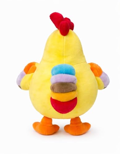 Image of Cute Colorful Chicken Soft Toy for Kids | Plush Hen Farm Stuffed Animal Toy | Soft & Hugable Bird Toy for Boys & Girls | Multicolor Cartoon Hen Toy | 20 cm