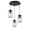 Mason Jar Light Fixtures 3 Lights Farmhouse Mason Jar Pendant Light Glass Jar Chandelier Country Adjustable Hanging Ceiling Lighting for Kitchen Dining Room Hallway