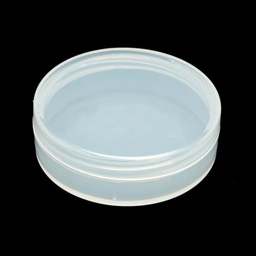 Image of 12 Pieces Mini Plastic Round Containers (0.5 oz) 2.17 x H0.71 Inch, Plastic Round Storage Jars for Collecting Small Items, Beads, Jewelry, Game Pieces, Crafts
