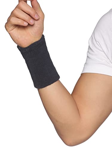 Image of Omtex Sweat Band 5 inch for All Sports and Activities - Navy Blue (Pack of 2)
