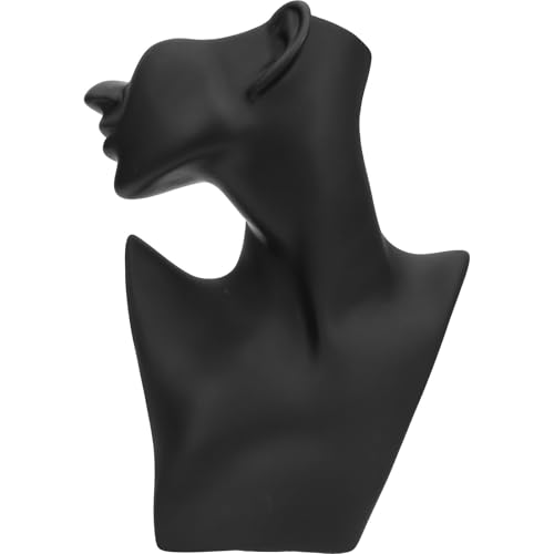 Holibanna Buste D'Affichage De Collier Demi-Visage En Résine 10.63X6.69X3.94 Pouces Support Bijoux Présentoir Pour Colliers Pendentifs Boucles D'Oreilles...