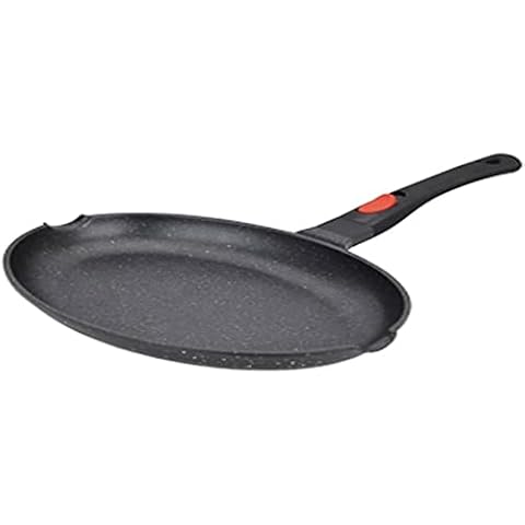Kamberg 0008009 Fish Pan 35 cm with Removable Handle Cast Aluminium Stone Coating Suitable for All Heat Sources Including Induction PFOA Cover