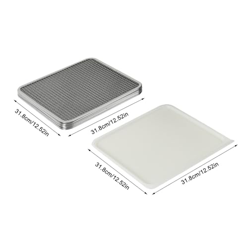 Dörrautomat, 800 W Edelstahl Dörrautomat 8 fach mit Temperaturregler (20 °C – 90 °C), 24 Std. Zeitschaltuhr, für Lebensmittel Fleisch Früchte Gemüse – Bild 5