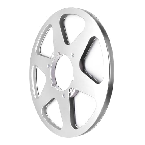 YIZITU Carrete de aluminio profesional con 6 agujeros para carrete de cinta abierta de 1/4 pulgadas y 10.5 pulgadas