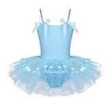 El vestido maillot de ballet está hecho de poliéster, algodón y material de malla, lavado a mano.