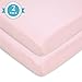 American Baby Company 2 Pack 100% Natural Cotton Fitted Mini Crib Sheets 38
