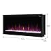 Dimplex 60 Inch Slim Built-in Linear Electric Fireplace Heater | Shallow 4-Inch Depth with LED Multi-Color Flames | Remote and Acrylic Crystal Ember Bed Included | Thin Flush Mount | 1500W