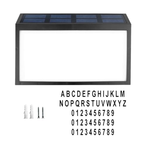Numéros de plaque adresse lumineux solaire étanche pour l'éclairage de maison