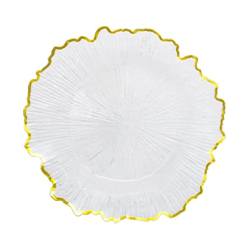 25 Platos Decorativos Redondos Dorados 13 pulgadas miniatura 1