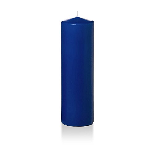 yummi 3" x 10" Royal Blue Round Pillar Candles - 3 per Pack