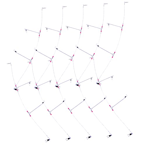 TOYANDONA 10Pcs Fishing Leaders with Swivel Durable Fishing Gears for Freshwater Saltwater for Trout Perch Tuna and More Reusable Easy to Use