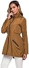 Impermeable largo para mujer Avoogue, con capucha, ligero 6