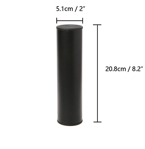 Timiy Stainless Steel Cylinder Sand Shaker Musical Percussion Instrument Rhythm Accessory Black - Thumbnail 2