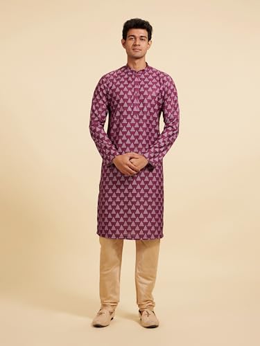 Image of DIWAS BY MANYAVAR Men's Cotton Blend Printed Kurta (1pc)