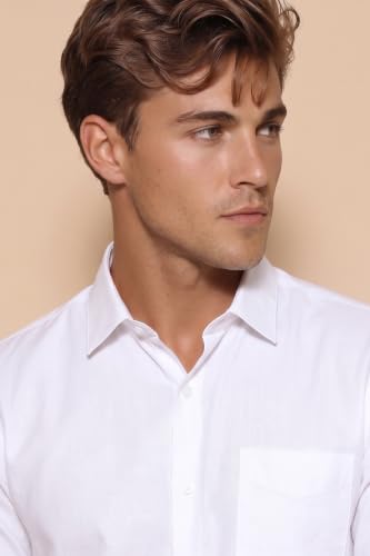 Image of Peter England Men's Classic Solid Full Sleeve Slim Fit Shirt | Wonder Fabric | Cotton Rich | Pin Point Oxford