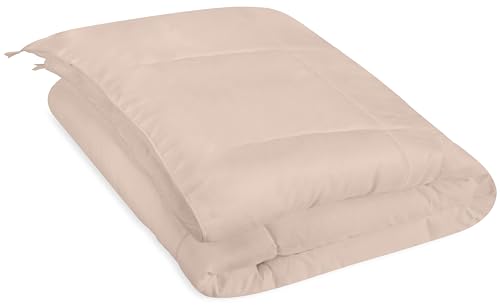 Image of Utopia Bedding Comforters 220 x 240 Size, All Season Duvet Insert, Down Alternative Box Stitched Bed Comforter with Corner Tabs, Machine Washable (Beige)