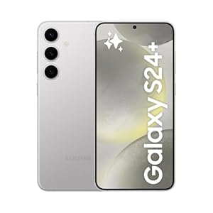 Samsung Galaxy S24+ AI Smartphone, Android-Handy ohne Vertrag, 12 GB RAM, 256 GB Speicher, 50-MP-Kamera, Lange Akkulaufzeit, Marble Gray, 3 Jahre Herstellergarantie