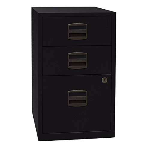 Bisley Home Beistellschrank PFA, 2 Universalschubladen, 1 HR-Schublade, Metall, 645 Lichtgrau, 40 x 41.3 x 67.2 cm