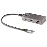 StarTech.com Adaptateur Multiport USB-C - 4K 60Hz HDMI avec HDR - Hub USB 3.0 5Gbps à 2 Ports - 100W Power Delivery Pass-Through - Adaptateur USB Type C vers HDMI - GbE (103B-USBC-MULTIPORT)