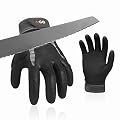 Vgo... NGG X1 Seamless Utility Gloves,Cut Resistant Safety Work Gloves,HPPE Anti-cut Liner,EN388 level C,ANSI level A3,Anti-slip Palm Mechanic Gloves(L,Black,TP1112HY)