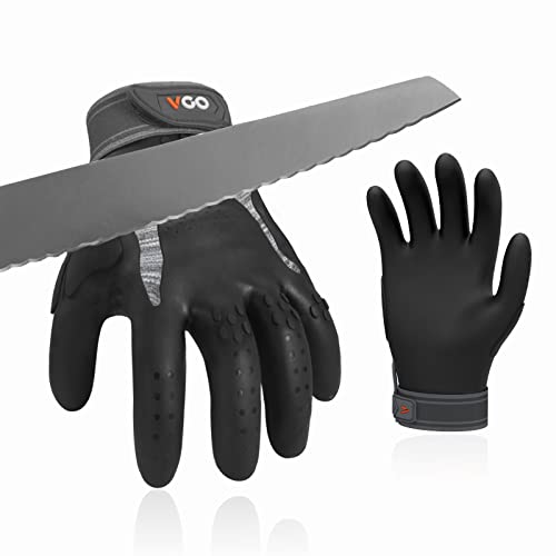Vgo... Guantes Trabajo Hombre Anticortes HPPE NGG X1 Sin Costura Anticallo, Guantes de Mecánico Seguridad Antichoque antivibraciones