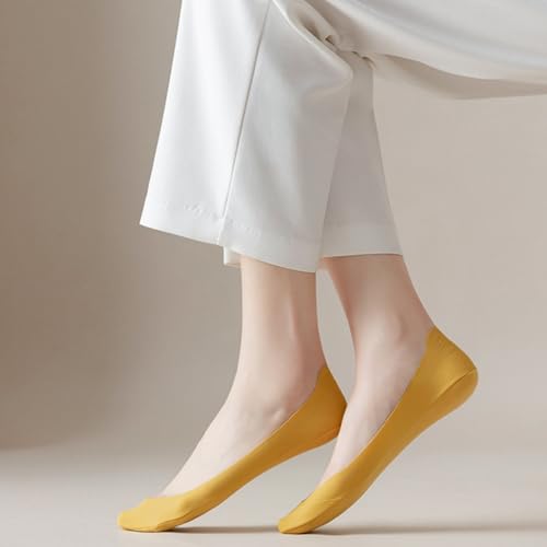 5 Pairs No Show Socks for Women Breathable Ultra Low Cut Socks,Invisible Boat Ice Silk Nonslip Liner3