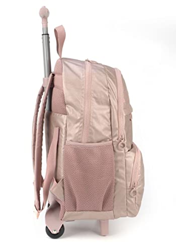Mochila com Rodinhas Ouro Rosa Up4You - Luxcel