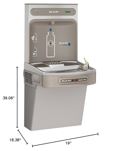 Elkay LZO8WSLK EZH2O Bottle Filling Station and Cooler, Light Gray Granite