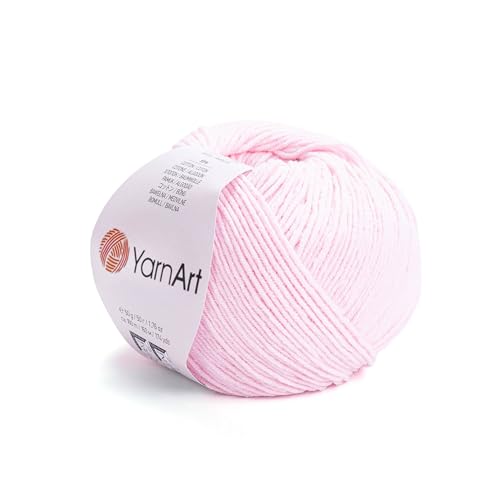Image of YarnArt Genius Soft Cotton Acrylic Blend Yarn - Amigurumi, Crochet and Knitting -%55 Cotton-45% Acrylic, Craft Yarn for Kids and Adults Garments, Baby Items and Accessories, 174 yds / 50 g
