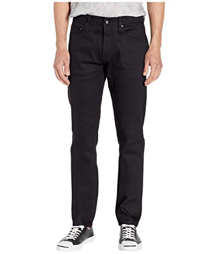 The Unbranded Brand Men's Ub244 Tapered Fit 11oz Solid Black Stretch Selvedge Denim