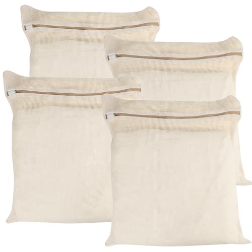 4-Piece Organic Cotton Mesh Laundry Bags