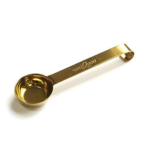 UNIQOOO Gold Arts & Crafts Stainless Steel Sealing Wax Melting Spoon - 3ml Capacity, Modern Design, Sturdy & Durable