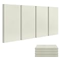 23.62" X 11.81" X 2" Fiberglass Wall Panel, 4 Pack Acoustic Panels, Acoustic Panels Sound Absorbing for Office, Studio, Home Theatre - Beige