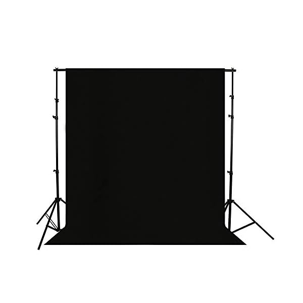 Fotostudio-Hintergrund, Polyester, Blickdicht, 3 x 3 m, Schwarz, 10 Stück