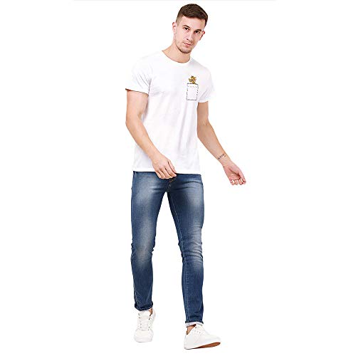 Image of Free Authority Tom & Jerry Printed Regular Fit White Cotton Men's T-Shirt