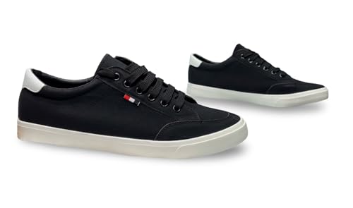 Image of Classic Canvas Sneakers, Casual Lace-Up Shoes with Green Sole, Unisex Fashion Trainers Shoes
