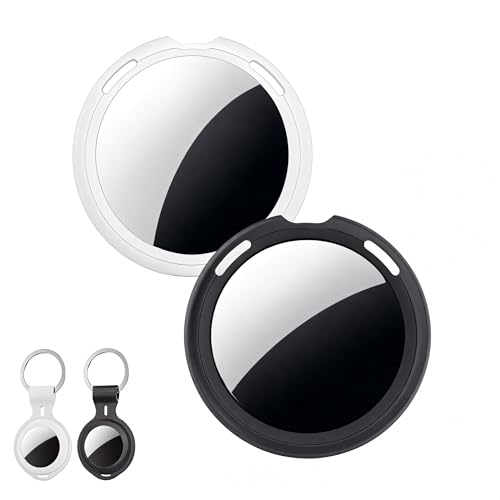 Tracker Tags 2 Pack [Apple MFi Certified] Works with Apple Find My (iOS Only) Air Bluetooth Smart Item Locator Tag Key Finder Waterproof Worldwide Tracking Device for Luggage Wallet Pets Kids Dogs Bag