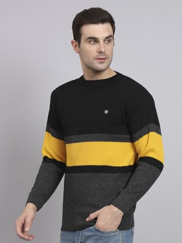 Image of eWools winterwear Men's Woolen Striped Cardigan Sweaters