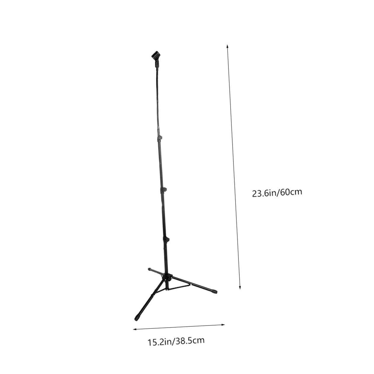 ifundom Supporto per Microfono Treppiede Regolabile in Asta Telescopica per Microfono da Pavimento per Casa Palco Concerti