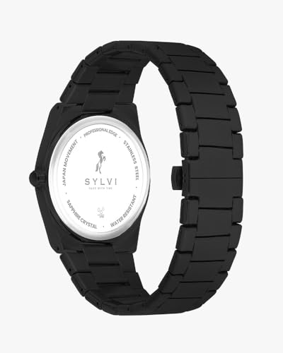 Sylvi Store Sylvi Professional Edge Analog Black Dial Steel Strap - Image 4