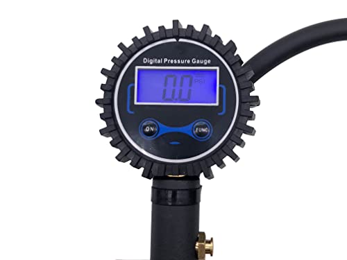 Image of Digital Tire Pressure Inflator /Gauge, 200 PSI Air Chuck, 4 Measurement Units, Batteries, Teflon, 1 /4NPT Included