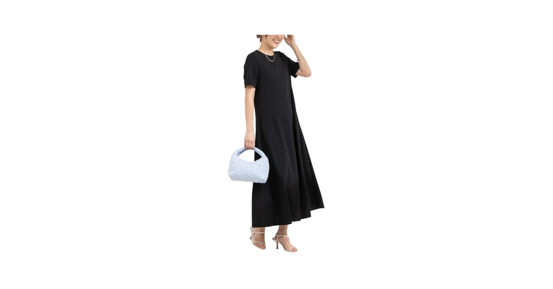 24SS/ノーリーズ カットジョーゼットフレアワンピース ￥18,700 黒 24SS/ノーリーズ カットジョーゼットフレアワンピース ￥18,700