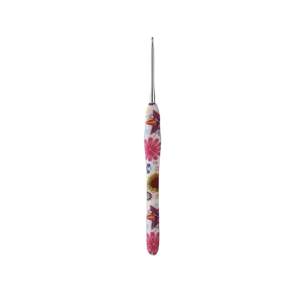 Rubber Grip Extra Long Crochet Needles Aluminum Ergonomic Crochet Hooks(2.25mm)