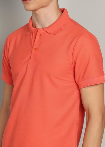 Image of INKKR Men's Polo Neck Half Sleeve Solid T-Shirts