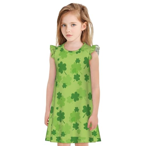 Augenstern Flutter Sleeve Nightgown St-Patricks-Day-Shamrock Soft Sleepwear Nightdress3