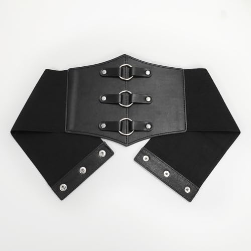 Waist Corset for Women Retro Elastic Lace-up Wide Waist Cinch Belt Pirate Waspie for Halloween Costume4