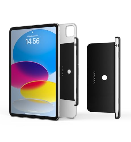 Dracool Pencil Stifthalter für Apple Pencil 1. /2. Generation Hülle Kompatibel mit Magic Keyboard, Smart Keyboard Folio und Anderen Magnetisch Hülle (Pencil Länge innerhalb 176mm) - Schwarz