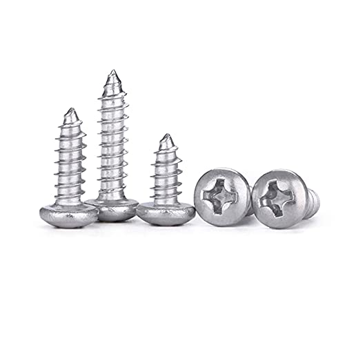 400 Stück M3 Kreuz-Linsenkopf-Blechschrauben Set mit 2 Stück Bits,Rundkopf- und Senkkopfschrauben aus Edelstahl 304 mit… – Bild 5