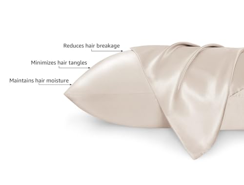 Bedsure King Dimension Satin Pillowcase Set of two - Beige Silky Pillow Instances for Hair and Pores and skin 20x36 Inches, Pillow Covers with Envelope Closure, Just like Silk Pillow Instances, Items for Ladies Males - Image 5