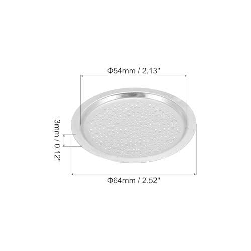 MECCANIXITY Stovetop Espresso Maker Replacement Aluminium Coffee Pot Parts with 1pcs Filter and 2pcs Silicone Gasket Seals 64x53x3.4mm for 6-Cup Mocha Coffee Maker Pot(Silver)